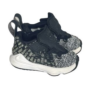 Nike LeBron XVII 17 " I'm King " Black / White BQ5596-002 Toddler Size 3C